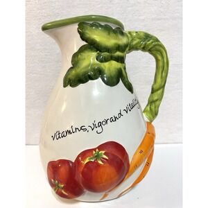 Certified International 3D Vegetable Pitcher 148oz 11 1/4" Judy Phipps 5 Qt